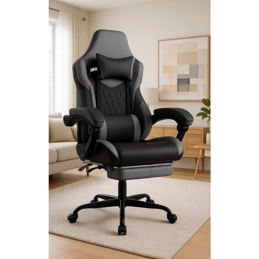 Gaming Chair - Chaise de jeu ergonomique en cuir