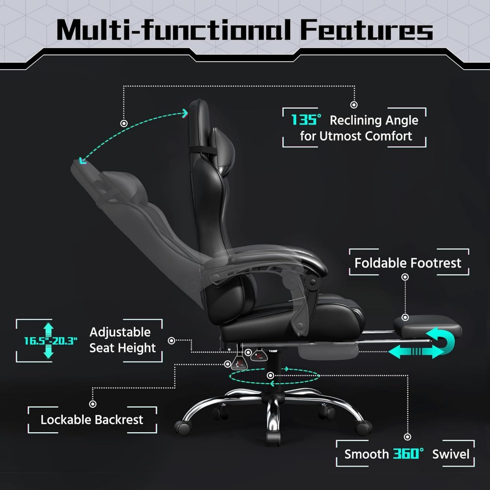 Chaise de jeu confortable en c - Gaming Chair avis et prix