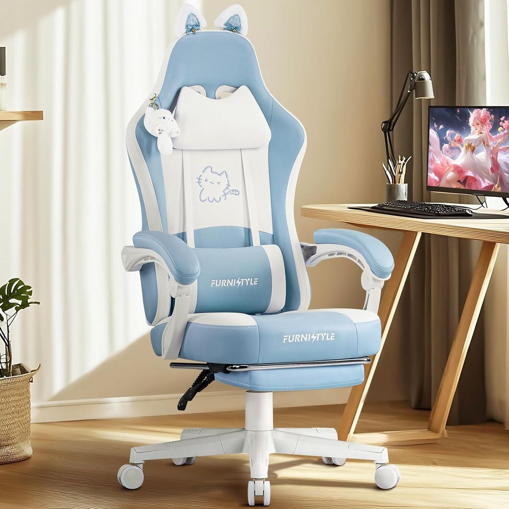 Chaise de jeu ergonomique bleu - Gaming Chair avis et prix
