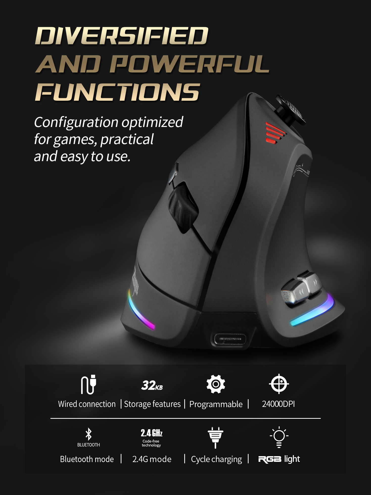 Jomaa – souris verticale sans  - Pc Gaming Simulator avis et prix